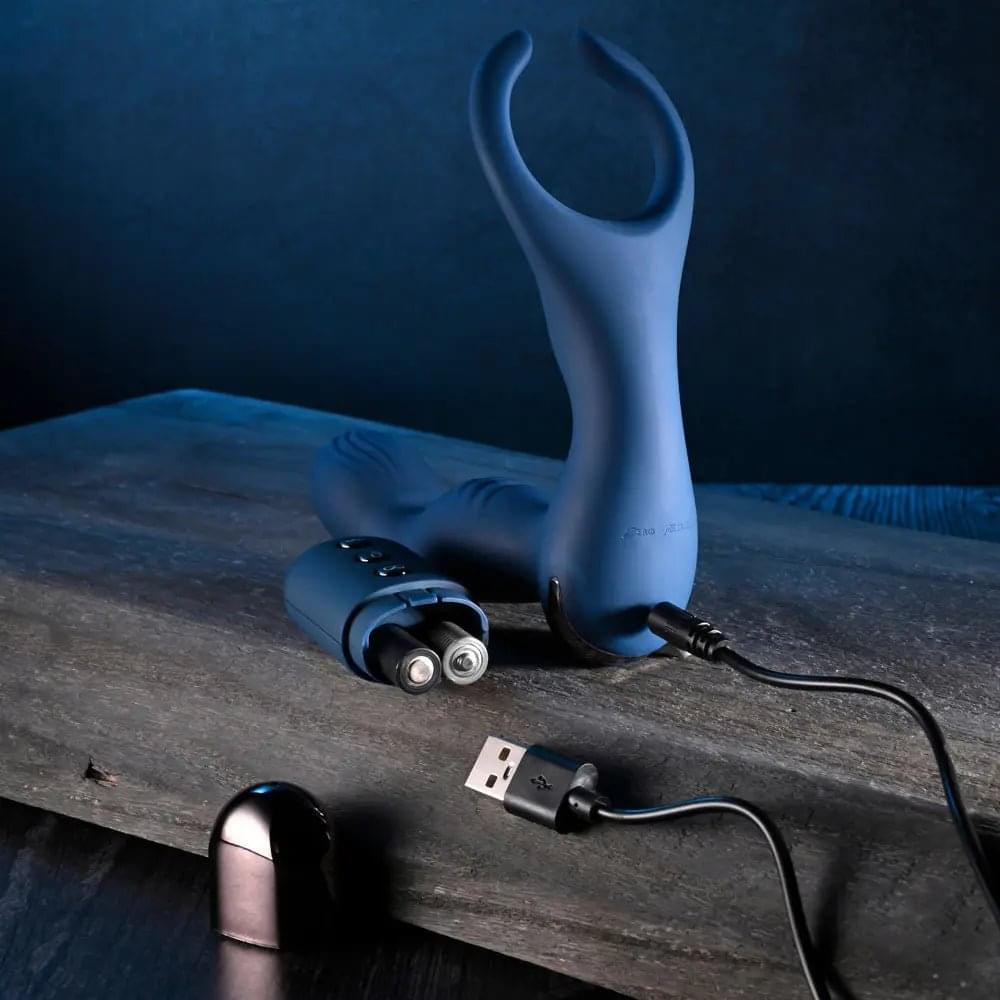 Zero Tolerance BY ALL MEANS -  13.4 cm USB Rechargeable Prostate Massager with Cock Ring Zero Tolerance Discreet Intimate Essentials.