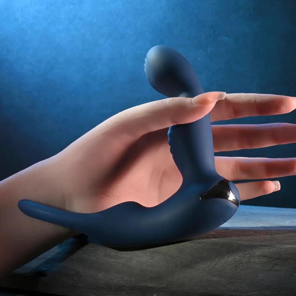 Zero Tolerance BY ALL MEANS -  13.4 cm USB Rechargeable Prostate Massager with Cock Ring Zero Tolerance Discreet Intimate Essentials.