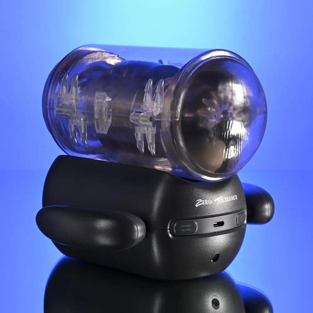 Zero Tolerance HOLD ME TIGHT -  USB Rechargeable Vibrating Auto Stroker with Phone Holder Zero Tolerance Discreet Intimate Essentials.