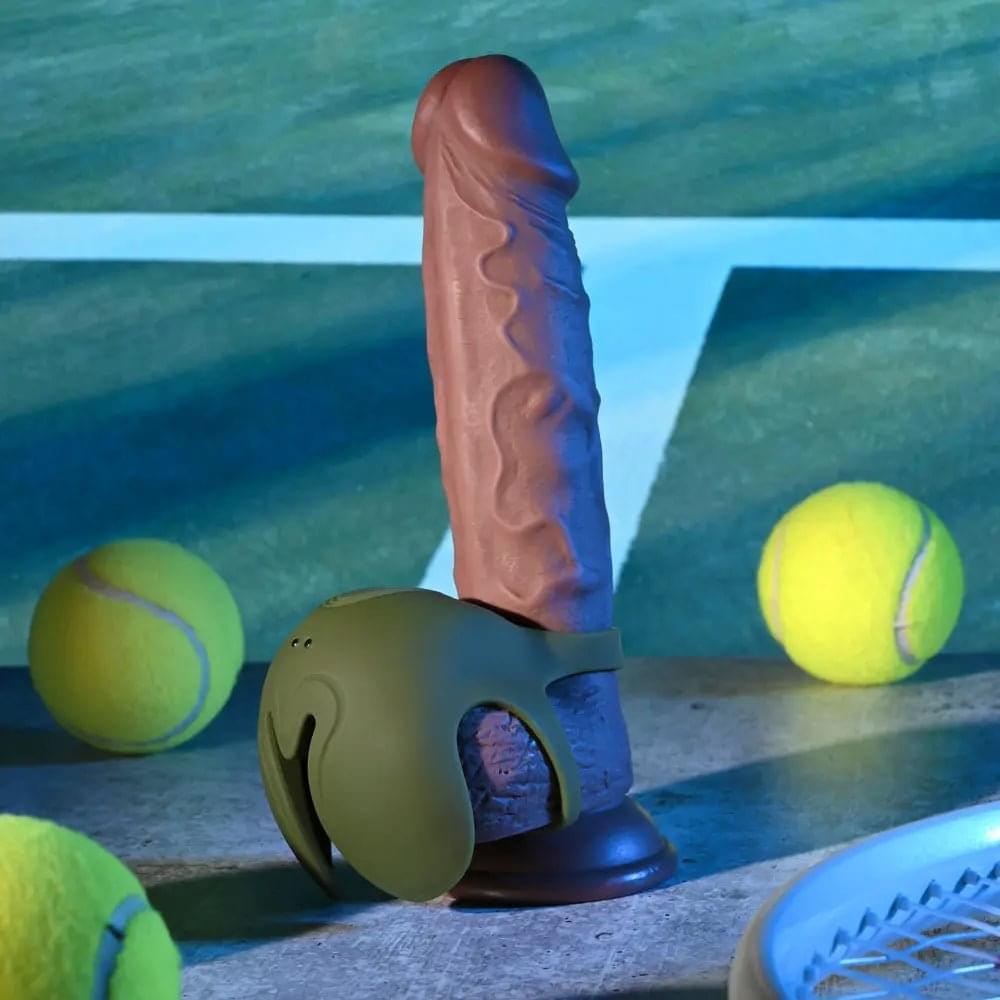 Zero Tolerance NUTTY BUDDY - Olive  USB Rechargeable Vibrating Cock & Balls Ring Zero Tolerance Discreet Intimate Essentials.