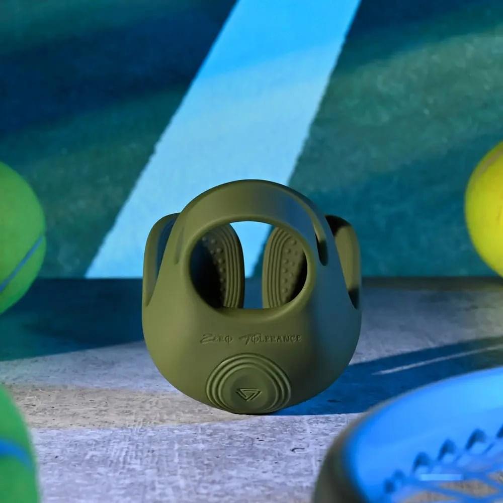 Zero Tolerance NUTTY BUDDY - Olive  USB Rechargeable Vibrating Cock & Balls Ring Zero Tolerance Discreet Intimate Essentials.