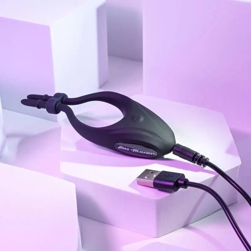 Zero Tolerance PERFECT FIT -  USB Rechargeable Vibrating Lasso Cock Ring Zero Tolerance Discreet Intimate Essentials.