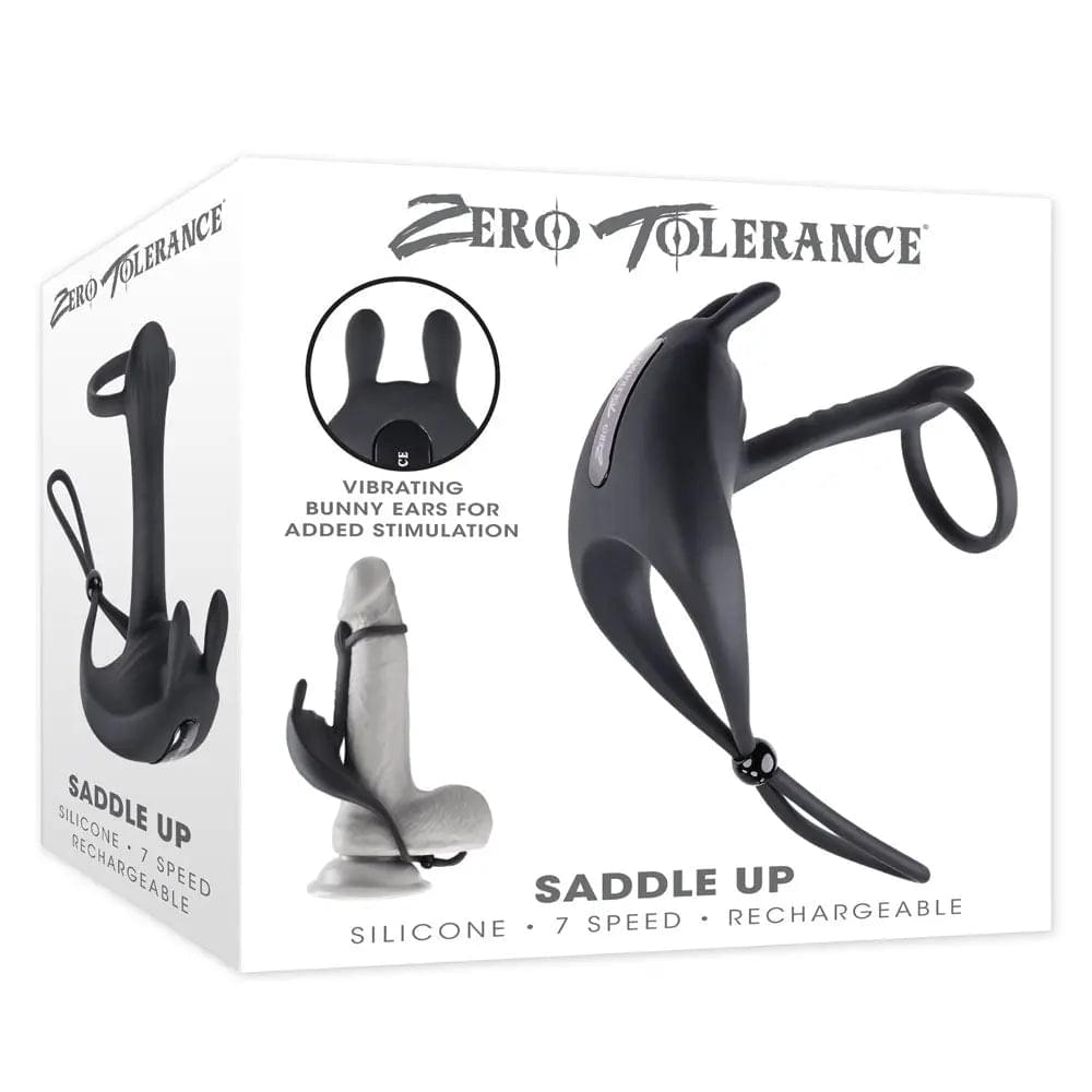 Zero Tolerance SADDLE UP -  USB Rechargeable Vibrating Cock & Ball Rings Zero Tolerance Discreet Intimate Essentials.