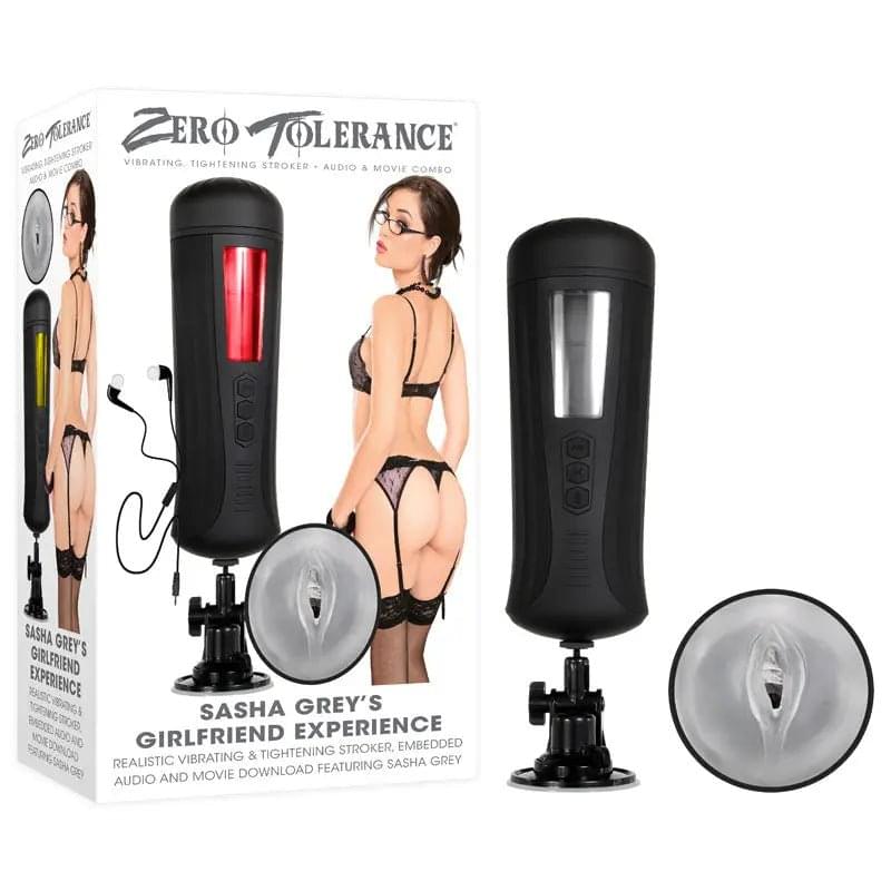 Zero Tolerance Sasha Grey's Girlfriend Experience - USB Rechargeable Powered Stroker with Lifelike Sounds Zero Tolerance Discreet Intimate Essentials.