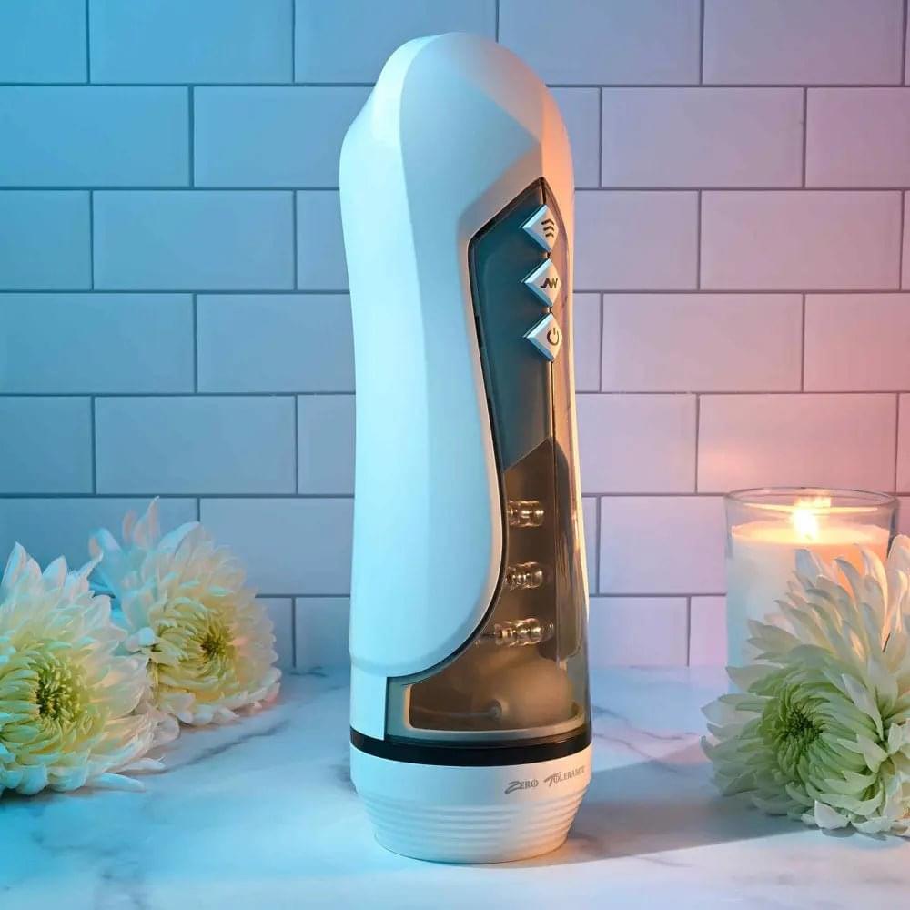 Zero Tolerance STROKING BUDDY -  USB Rechargeable Vibrating & Thrusting Stroker Zero Tolerance Discreet Intimate Essentials.