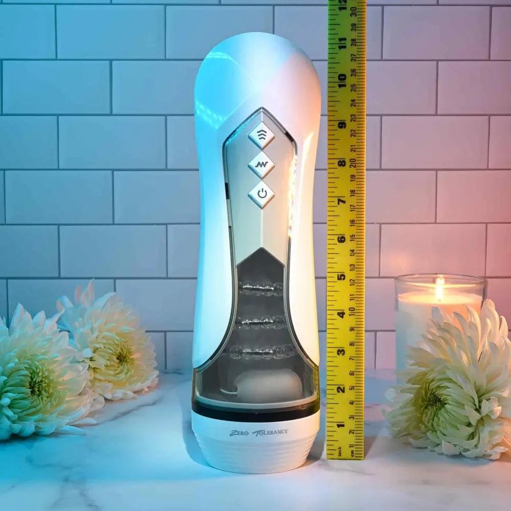 Zero Tolerance STROKING BUDDY -  USB Rechargeable Vibrating & Thrusting Stroker Zero Tolerance Discreet Intimate Essentials.