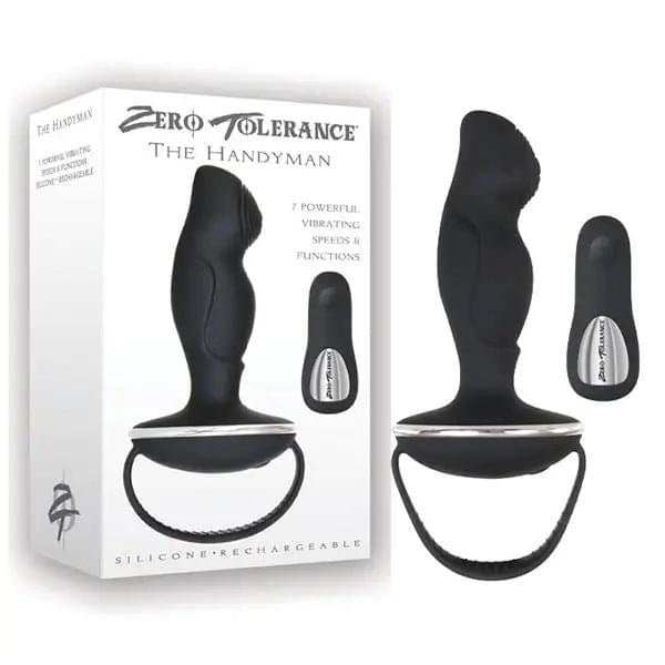 Zero Tolerance The Handyman -  USB Rechargeable Vibrating Anal Plug with Remote Zero Tolerance Discreet Intimate Essentials.