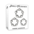 Zero Tolerance Three Amigos - Clear Cock Rings - Set of 3 Zero Tolerance Discreet Intimate Essentials.