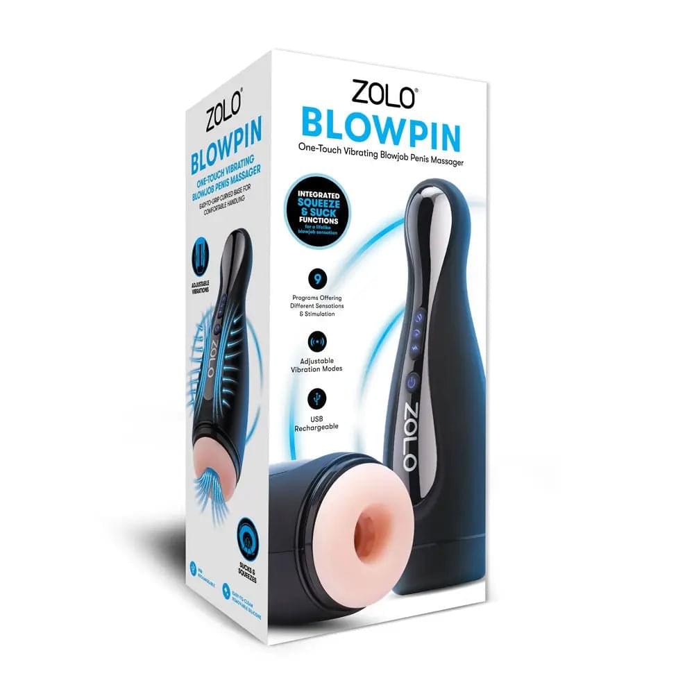 Zolo Blowpin -  USB Rechargeable Auto Sucking and Vibrating Masturbator Zolo Discreet Intimate Essentials.
