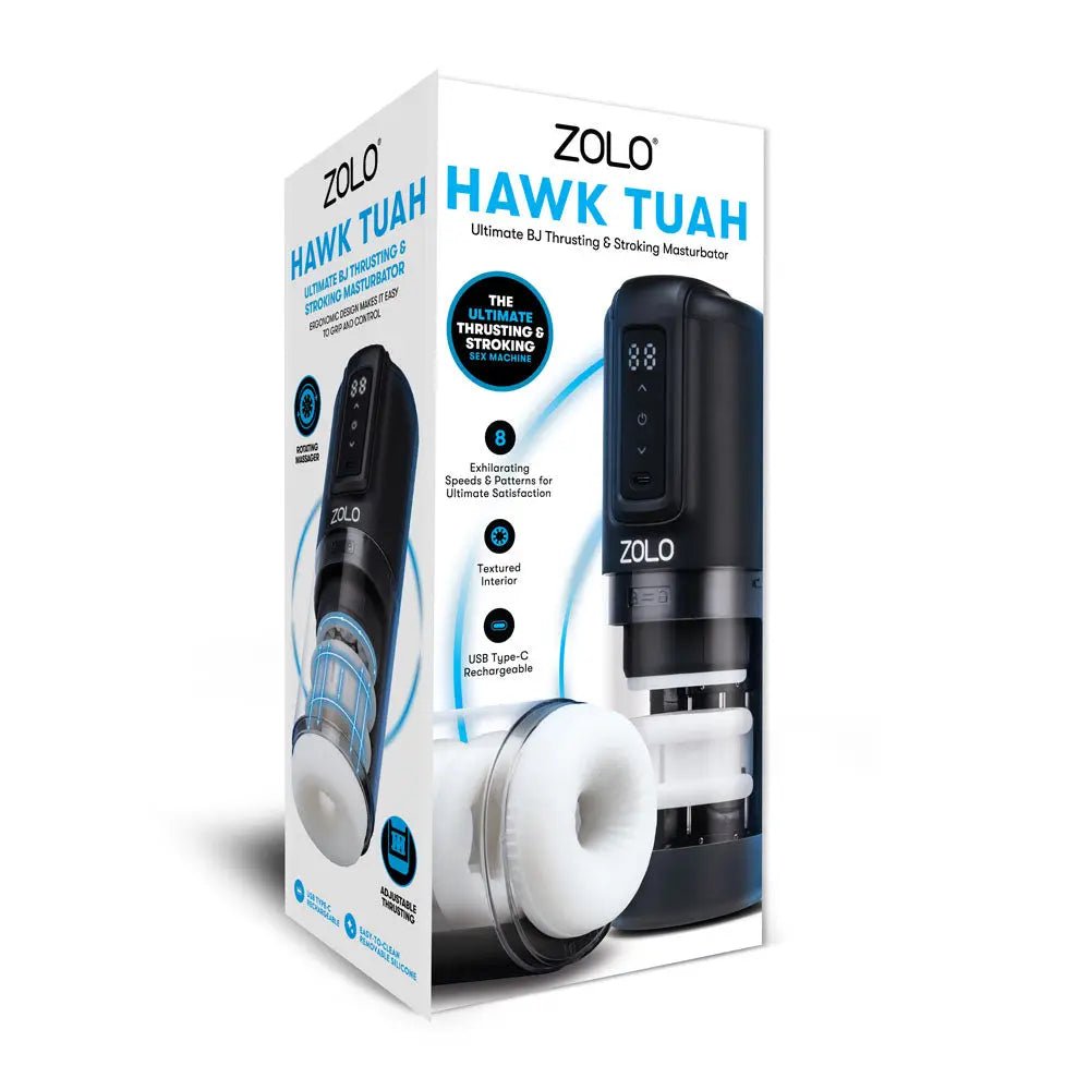 Shop affordable quality Zolo HAWK TUAH Ultimate BJ Stroker - USB Rechargeable Thrusting & Rotating Auto Stroker - Discreet Intimate Essentials - MASTURBATORS - Zolo