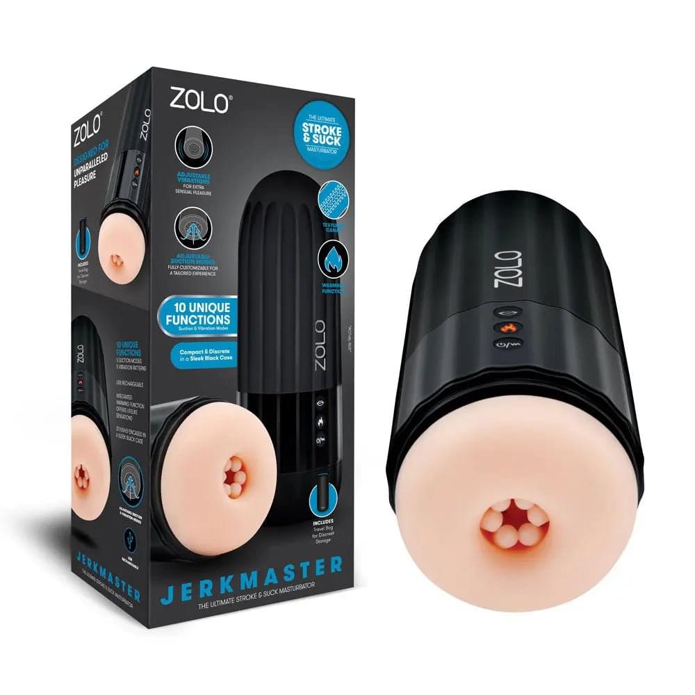 Zolo Jerkmaster - USB Rechargeable Stroking & Sucking Masturbator Zolo Discreet Intimate Essentials.
