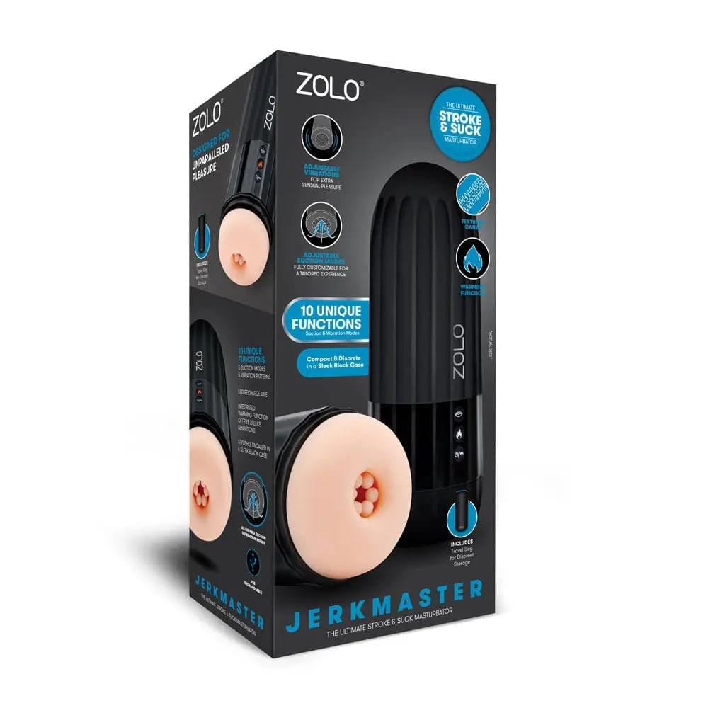 Zolo Jerkmaster - USB Rechargeable Stroking & Sucking Masturbator Zolo Discreet Intimate Essentials.