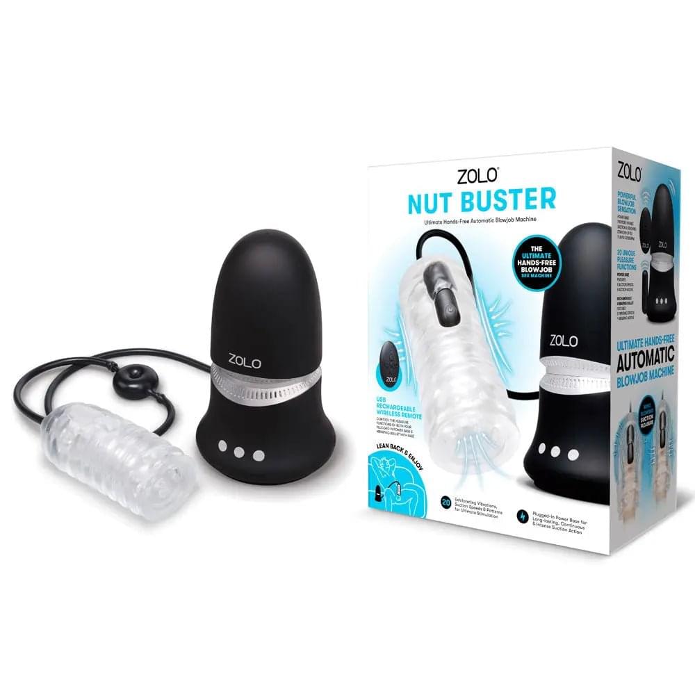 Zolo NUT BUSTER - Mains Powered Hands Free Automatic Blowjob Machine Zolo Discreet Intimate Essentials.