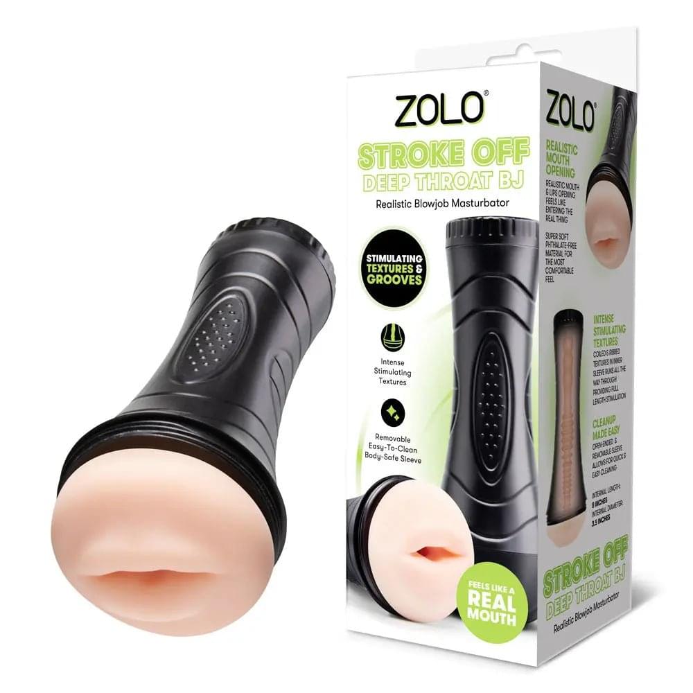 Zolo STROKE OFF Deep Throat BJ -  Mouth Stroker Zolo Discreet Intimate Essentials.