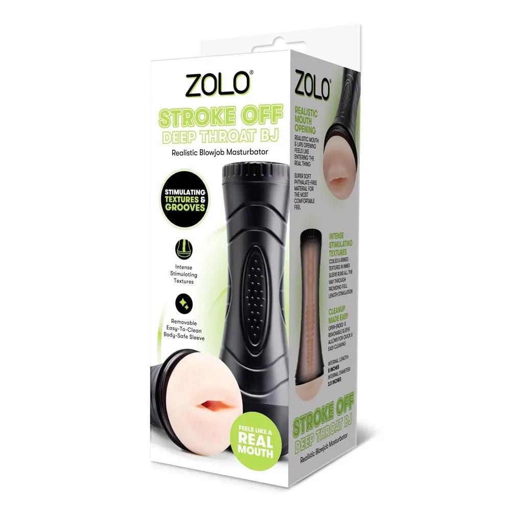 Zolo STROKE OFF Deep Throat BJ -  Mouth Stroker Zolo Discreet Intimate Essentials.