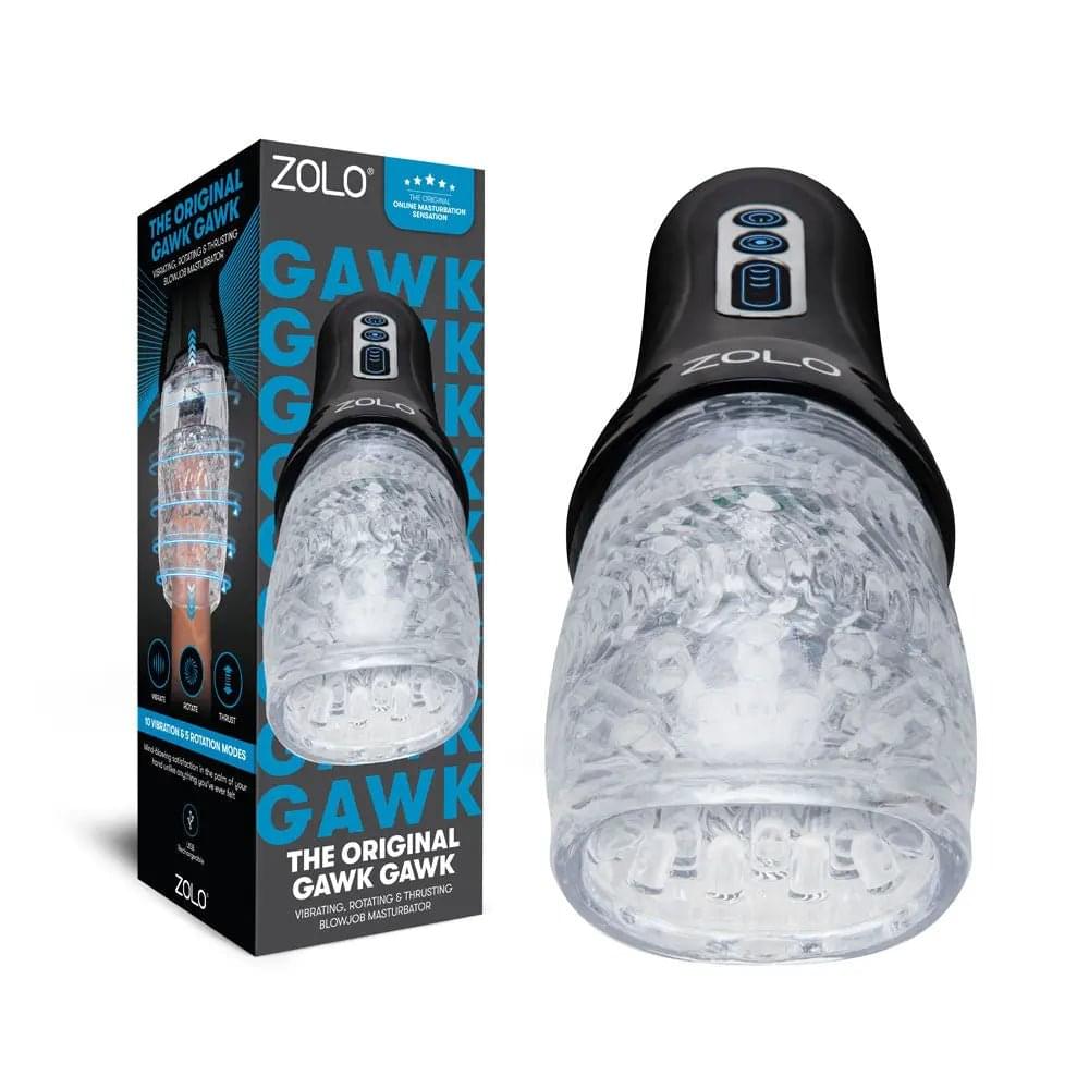 Zolo The Original Gawk Gawk -  USB Rechargeable Vibrating, Rotating & Thrusting Masturbator Zolo Discreet Intimate Essentials.