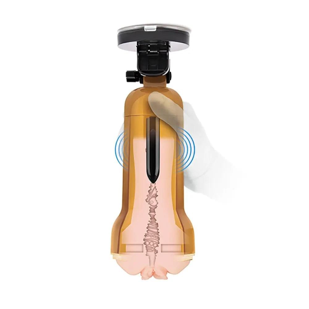 Zolo Vibrating Personal Trainer - USB Rechargeable Vibrating Vagina Stroker with Suction Mount Zolo Discreet Intimate Essentials.