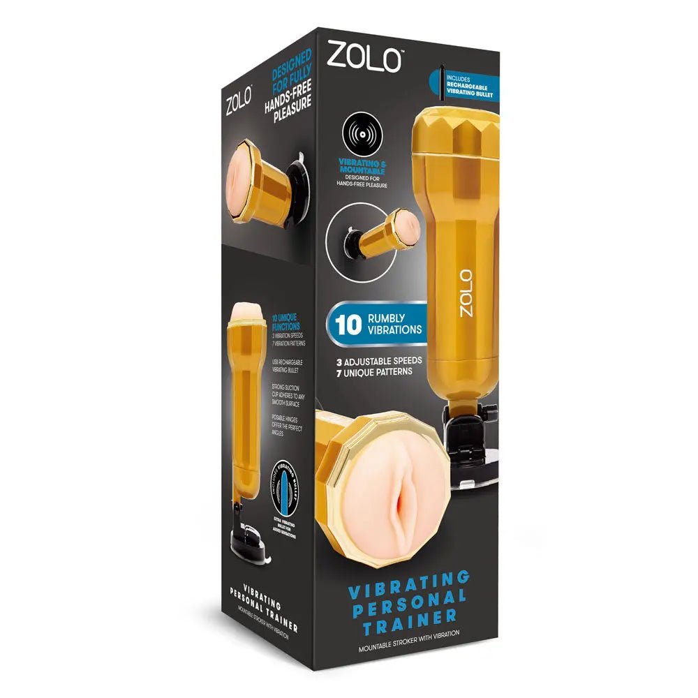 Shop affordable quality Zolo Vibrating Personal Trainer - USB Rechargeable Vibrating Vagina Stroker with Suction Mount - Discreet Intimate Essentials - MASTURBATORS - Zolo
