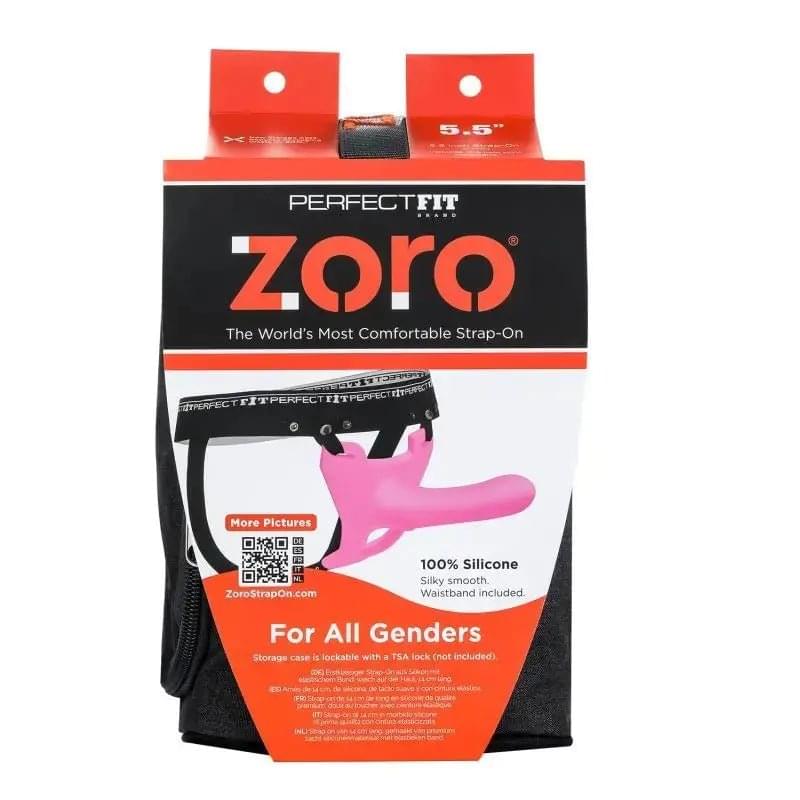 Zoro Strap-On 5.5in Pink PerfectFit Discreet Intimate Essentials.